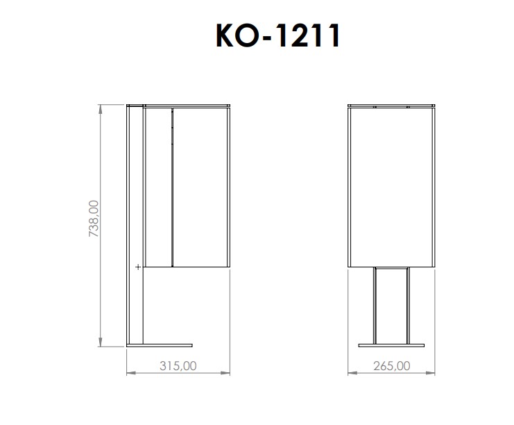 Abfallbehälter KO-1211-4