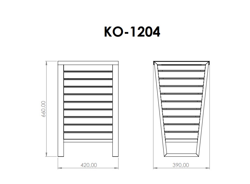 Abfallbehälter KO-1204-4