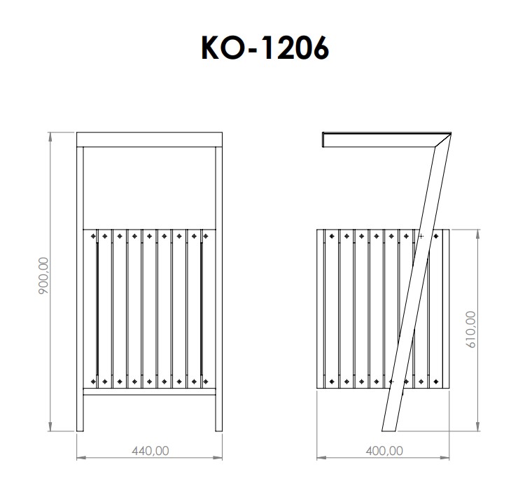 Abfallbehälter KO-1206-4