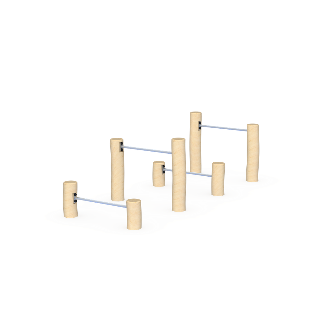 Themed robinia play structure for schoolyards and district playgrounds